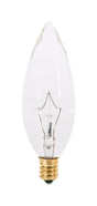 Satco 25 W BA9.5 Chandelier Incandescent Bulb E12 (Candelabra) Soft White 2 pk, Pack of 10