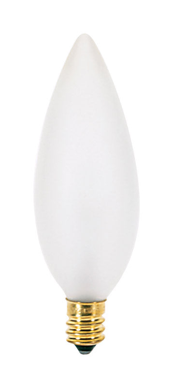 Satco 25 W BA9.5 Decorative Incandescent Bulb E12 (Candelabra) Soft White 2 pk, Pack of 10