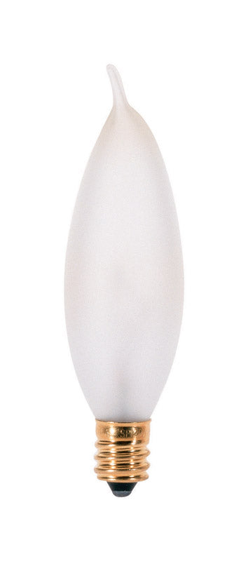 Satco 25 W CA9 Chandelier Incandescent Bulb E12 (Candelabra) Soft White 2 pk, Pack of 10
