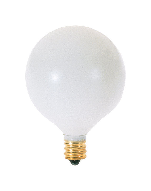 Satco 25 W G16.5 Decorative Incandescent Bulb E12 (Candelabra) Soft White 1 pk, Pack of 25