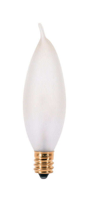 Satco 15 W CA9 Chandelier Incandescent Bulb E12 (Candelabra) Soft White 2 pk, Pack of 10
