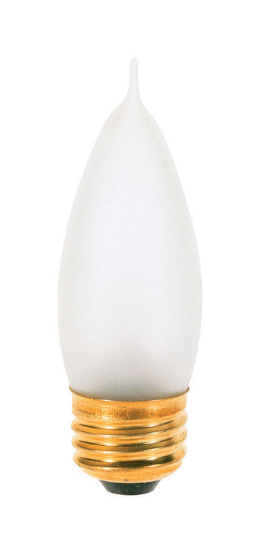Satco 25 W CA10 Decorative Incandescent Bulb E26 (Medium) Soft White 2 pk, Pack of 10