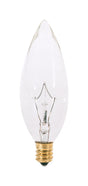 Satco 25 W BA9.5 Chandelier Incandescent Bulb E12 (Candelabra) Soft White 1 pk, Pack of 25