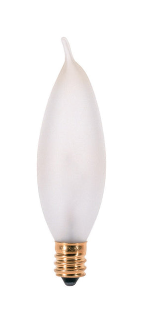 Satco 15 W CA9 Chandelier Incandescent Bulb E12 (Candelabra) Soft White 1 pk, Pack of 25