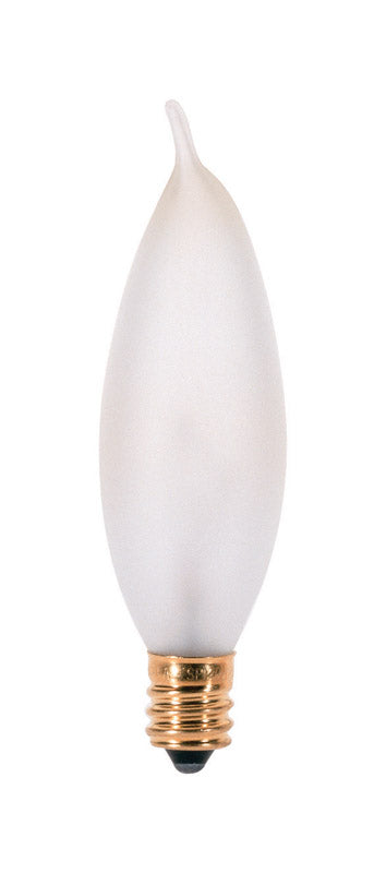 Satco 15 W CA9 Chandelier Incandescent Bulb E12 (Candelabra) Soft White 1 pk, Pack of 25