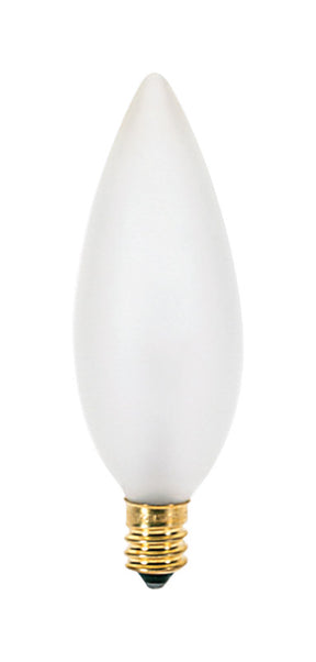 Satco 25 W BA9.5 Chandelier Incandescent Bulb E12 (Candelabra) Soft White 1 pk, Pack of 25