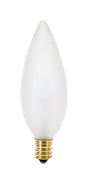 Satco 25 W BA9.5 Chandelier Incandescent Bulb E12 (Candelabra) Soft White 1 pk, Pack of 25