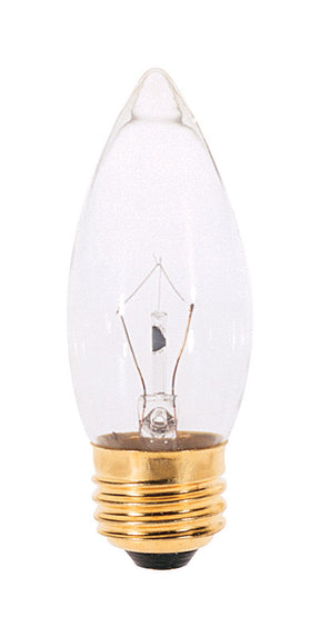 Satco 25 W B11 Decorative Incandescent Bulb E26 (Medium) Soft White 2 pk, Pack of 10