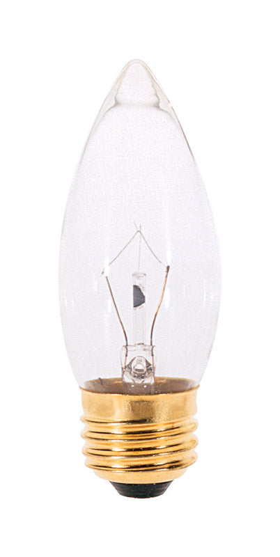 Satco 25 W B11 Decorative Incandescent Bulb E26 (Medium) Soft White 2 pk, Pack of 10
