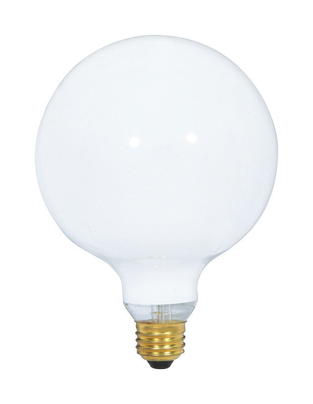 Satco 60 W G40 Globe Incandescent Bulb E26 (Medium) Soft White 1 pk, Pack of 6