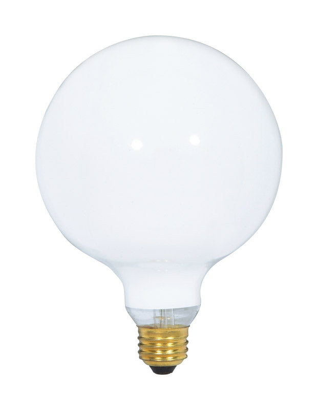 Satco 100 W G40 Globe Incandescent Bulb E26 (Medium) Soft White 1 pk, Pack of 6