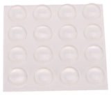 ProSource FE-S402-PS Furniture Bumper Pad, Polyurethane, Clear, 3/8 in Dia, 5/32 in Thick, Dome