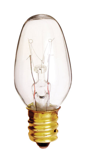 Satco 4 W C7 Nightlight Incandescent Bulb E12 (Candelabra) Soft White 1 pk, Pack of 20