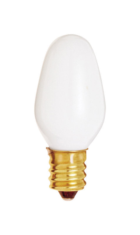 Satco 7 W C7 Nightlight Incandescent Bulb E12 (Candelabra) Soft White 2 pk, Pack of 20