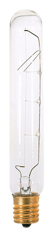 Satco 25 W T6.5 Tubular Incandescent Bulb E17 (Intermediate) Soft White 1 pk, Pack of 10