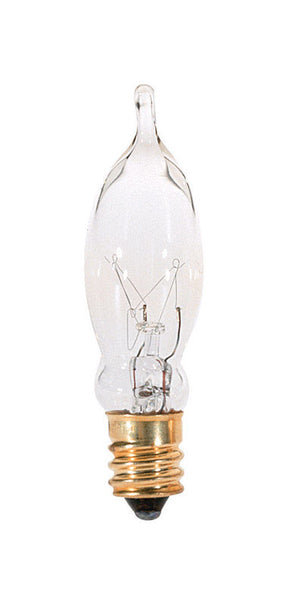 Satco 7.5 W CAC Chandelier Incandescent Bulb E12 (Candelabra) Soft White 1 pk