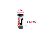 Lenox Speed Slot 3001616L Hole Saw, 1 in Dia, 1-7/8 in D Cutting, 1/2-20 Arbor, 4/5 TPI, Bi-Metal Cutting Edge