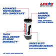 Lenox Speed Slot 3001616L Hole Saw, 1 in Dia, 1-7/8 in D Cutting, 1/2-20 Arbor, 4/5 TPI, Bi-Metal Cutting Edge