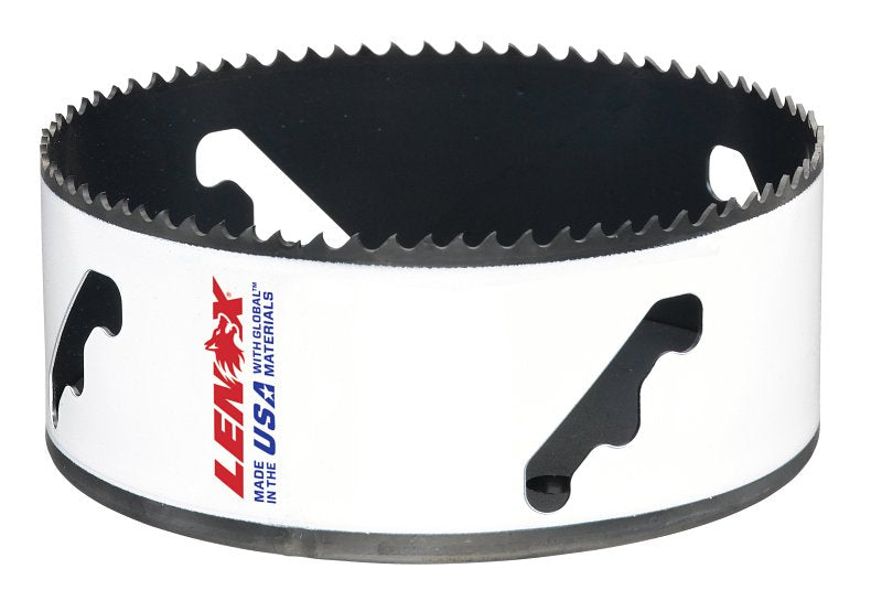 Lenox Speed Slot 3008080L Hole Saw, 5 in Dia, 1-7/8 in D Cutting, 4.5 to 5.5 TPI, Bi-Metal Cutting Edge