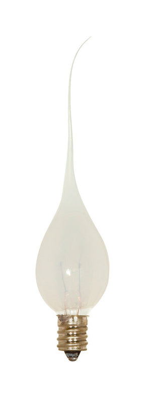 Satco 5 W C7 Decorative Incandescent Bulb E12 (Candelabra) Warm White 2 pk, Pack of 12
