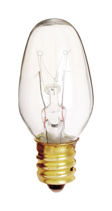 Satco 4 W C7 Nightlight Incandescent Bulb E12 (Candelabra) Soft White 4 pk, Pack of 12
