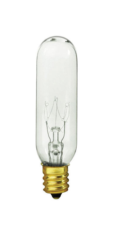 Satco 15 W T6.5 Specialty Incandescent Bulb E12 (Candelabra) Soft White 1 pk, Pack of 10