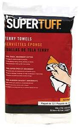 Trimaco SuperTuff 10750 Terry Towel, White, 17 in L, Cotton