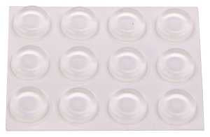 ProSource FE-50762A-PS Furniture Bumper Pad, 1/2 in, Dome, PU