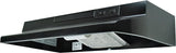 Air King AV1306 Range Hood, 180 cfm, 2 Fan, 30 in W, 12 in D, 6 in H, Steel, Black