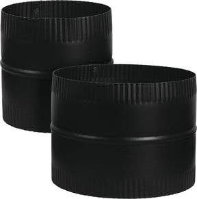 Imperial BM0047 Connector Union, 6 in, 4 in L, 24 ga Thick Wall, Steel, Black, Matte