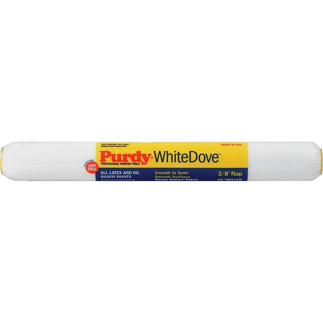 Purdy White Dove 14H670182 Paint Roller Cover, 3/8 in Thick Nap, 18 in L, Woven Dralon Fabric Cover