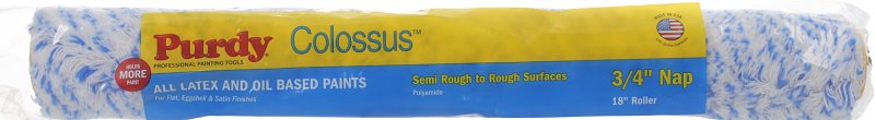 Purdy Colossus Series 14H630184 Roller Cover, 3/4 in Thick Nap, 18 in L, Polyamide Cover