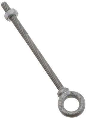 National Hardware N245-142 Eye Bolt, 3/8-16 Thread, Coarse Thread, 2-1/2 in L Thread, 3/4 in ID x 1-3/8 in OD Dia Eye