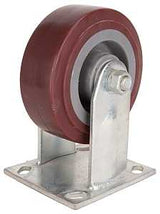 ProSource JC-P03 Rigid Caster, 5 in Dia Wheel, 2 in W Wheel, PU Wheel, Gray, 450 lb, Steel Housing Material