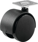Shepherd Hardware 9417 Caster, 2 in Dia Wheel, Nylon/Urethane Wheel, Black, 75 lb
