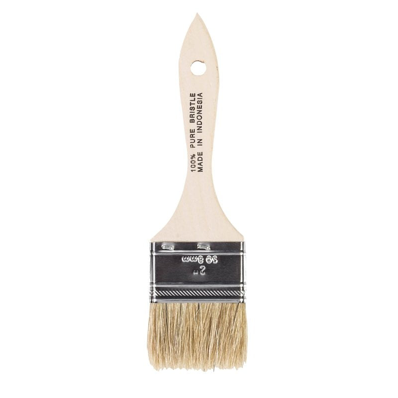 Wooster F5117-2 Paint Brush, 2 in W, Flat Brush, 1-1/2 in L Bristle, China Bristle, Plain-Grip Handle