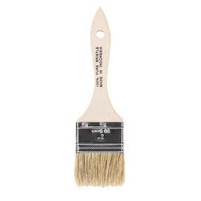 Wooster F5117-2 Paint Brush, 2 in W, Flat Brush, 1-1/2 in L Bristle, China Bristle, Plain-Grip Handle