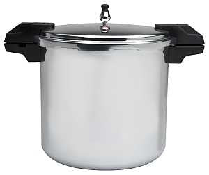 Mirro MIR-92122A Pressure Cooker, 22 qt, Aluminum, Silver, Polished