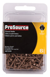 ProSource NTP-072-PS Panel Nail, 16D, 1 in L, Steel, Painted, Flat Head, Ring Shank, Brown, 171 lb, Pack of 5