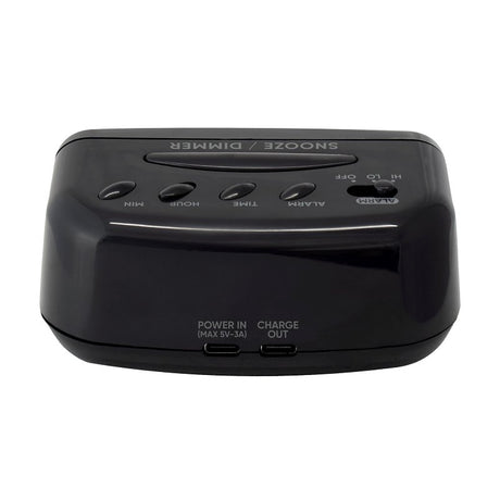 ALARM CLCK DIG WHT LED W/USB-C