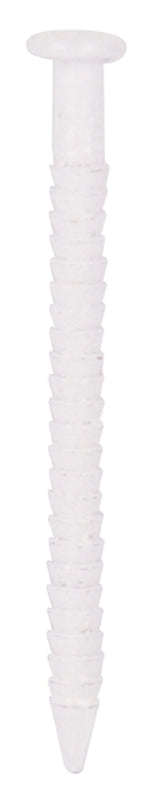 ProSource NTP-073-PS Panel Nail, 16D, 1 in L, Steel, Painted, Flat Head, Ring Shank, White, 171 lb, Pack of 5