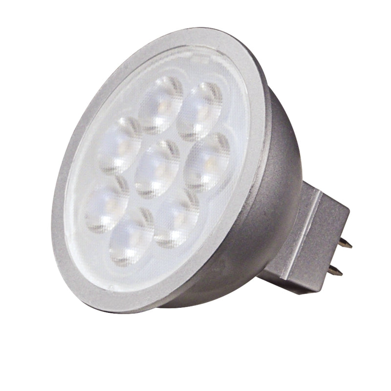 Satco MR16 GU5.3 LED Bulb Warm White 50 Watt Equivalence 1 pk, Pack of 12