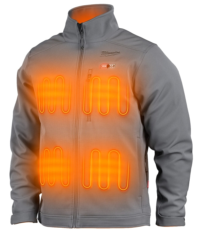 Milwaukee M12 TOUGHSHELL 204G-21-2XL Heated Jacket Kit, 2XL, Men's, Fits to Chest Size: 46 to 48 in, Polyester/Spandex
