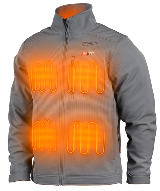 Milwaukee M12 TOUGHSHELL 204G-21-2XL Heated Jacket Kit, 2XL, Men's, Fits to Chest Size: 46 to 48 in, Polyester/Spandex