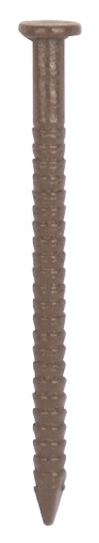 ProSource NTP-090-PS Panel Nail, 16D, 1 in L, Steel, Painted, Flat Head, Ring Shank, Dark Oak, 171 lb, Pack of 5
