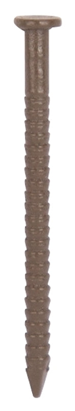 ProSource NTP-090-PS Panel Nail, 16D, 1 in L, Steel, Painted, Flat Head, Ring Shank, Dark Oak, 171 lb, Pack of 5