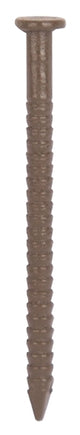 ProSource NTP-090-PS Panel Nail, 16D, 1 in L, Steel, Painted, Flat Head, Ring Shank, Dark Oak, 171 lb, Pack of 5