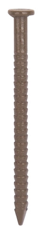 ProSource NTP-090-PS Panel Nail, 16D, 1 in L, Steel, Painted, Flat Head, Ring Shank, Dark Oak, 171 lb, Pack of 5