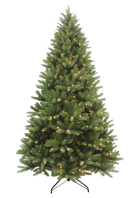 Puleo Asia Limited 333-4462-T75LW5 Artificial Tree, 7.5 ft, Fir, Grand Fir Family, Direct Plug In, LED, Warm White