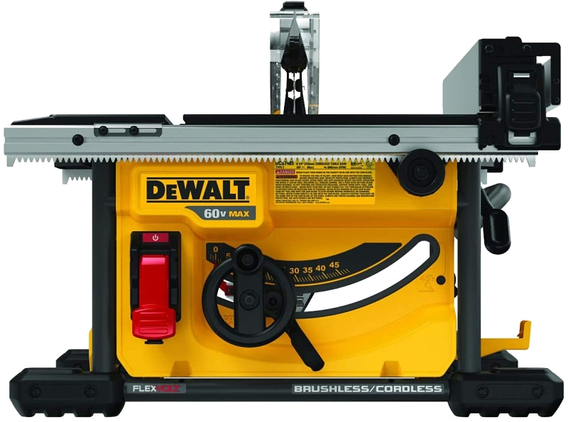 DEWALT FLEXVOLT Series DCS7485B Table Saw, 60 VDC, 8-1/4 in Dia Blade